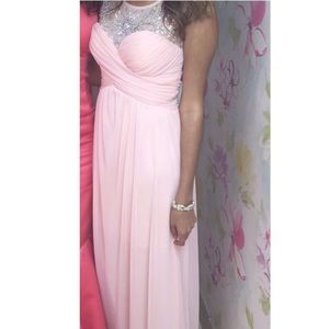Cute light pink prom dress